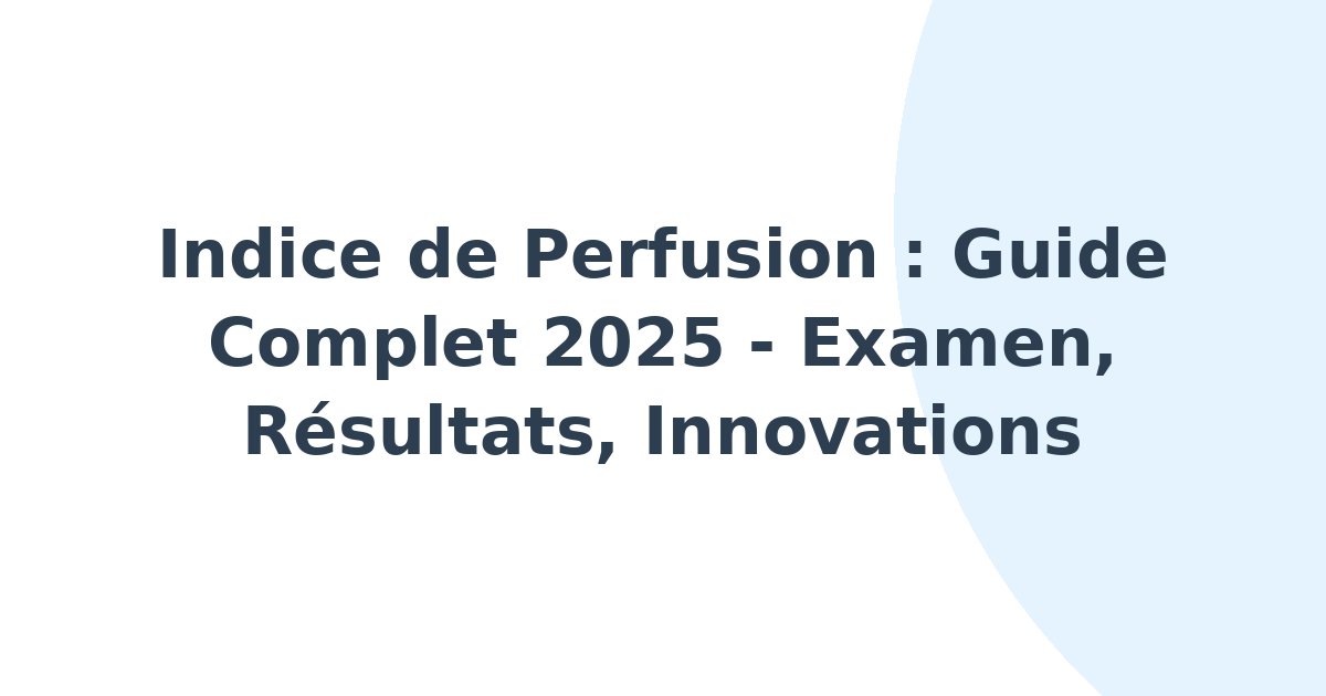Indice de perfusion