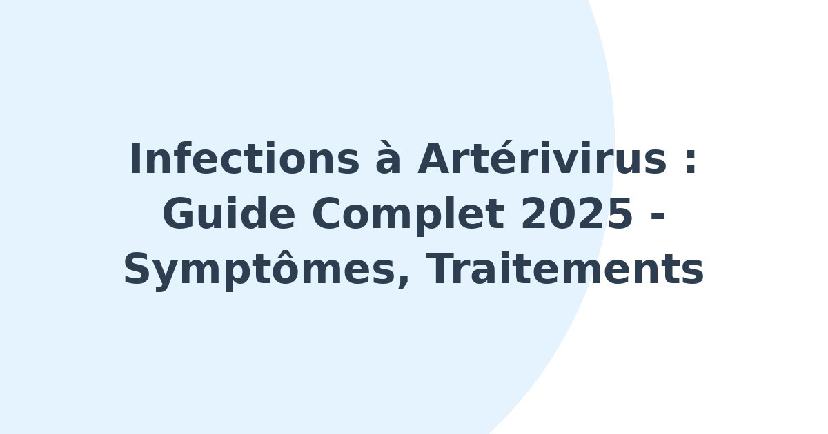 Infections à artérivirus