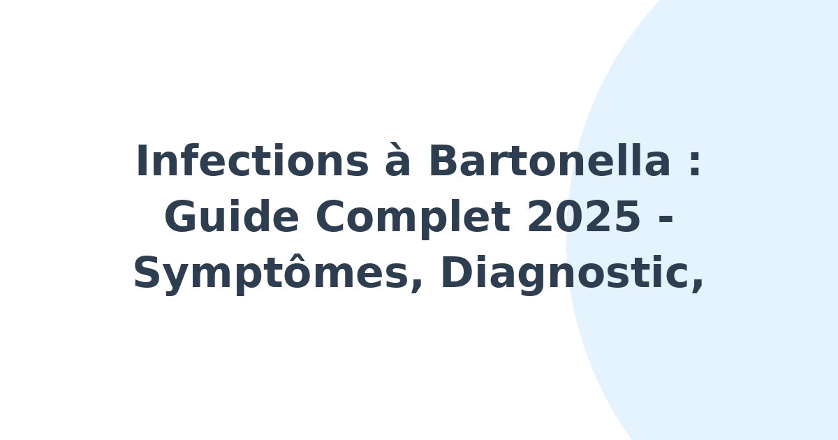 Infections à Bartonella