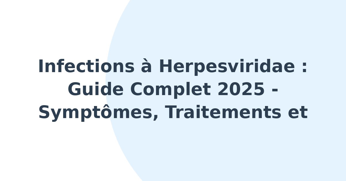 Infections à Herpesviridae