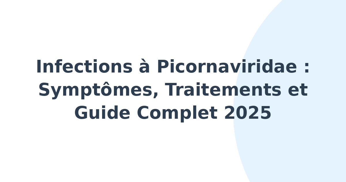 Infections à Picornaviridae