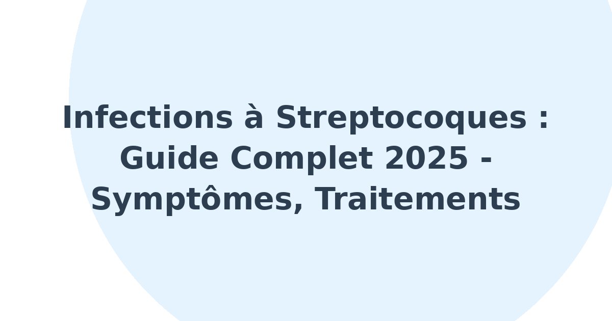 Infections à streptocoques