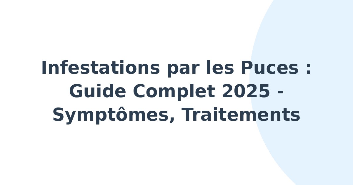 Infestations par les puces