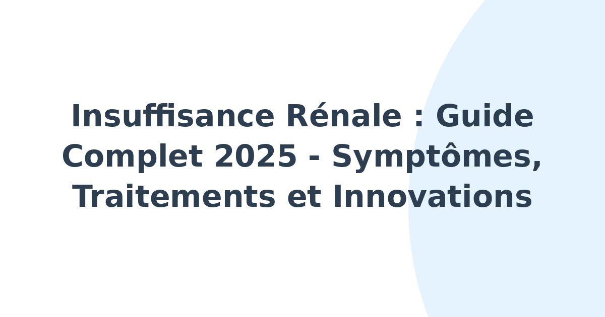 Insuffisance rénale