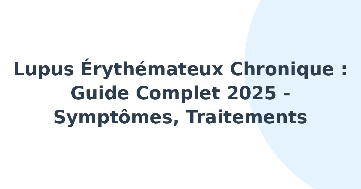 Lupus érythémateux chronique