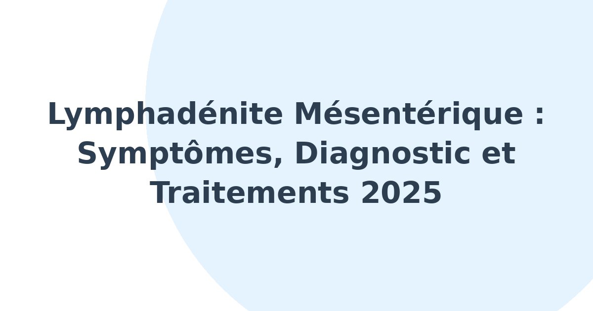 Lymphadénite mésentérique