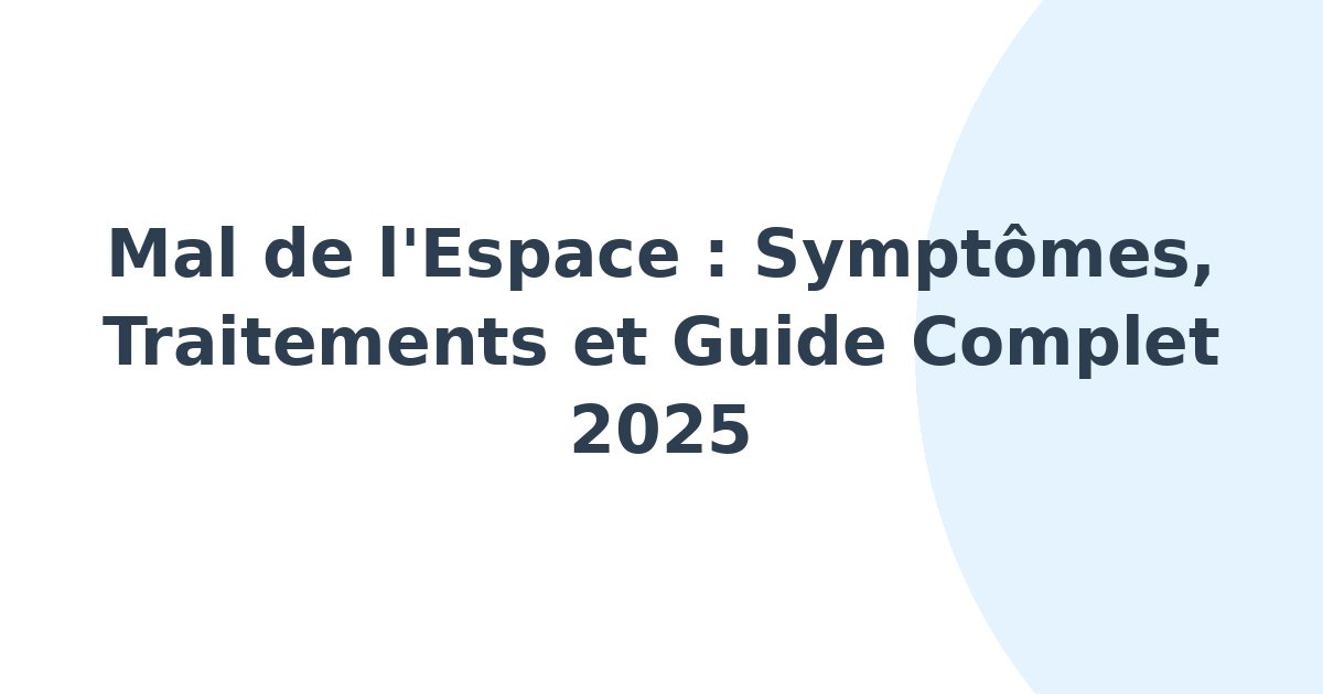 Mal de l'espace