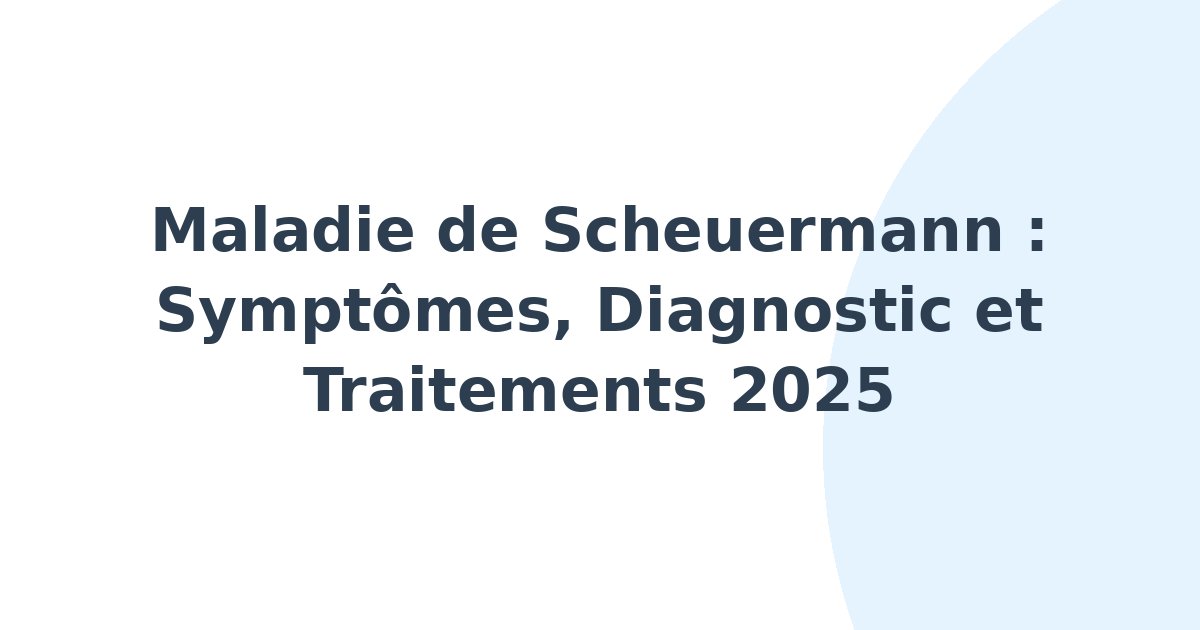 Maladie de Scheuermann