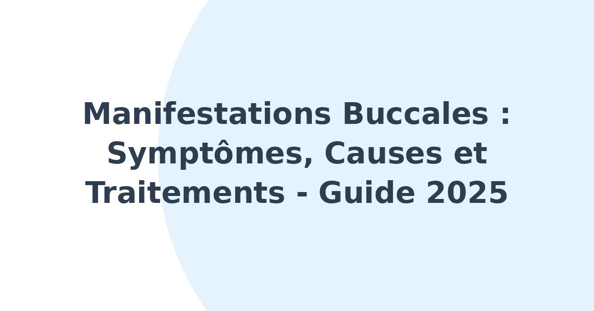 Manifestations buccales