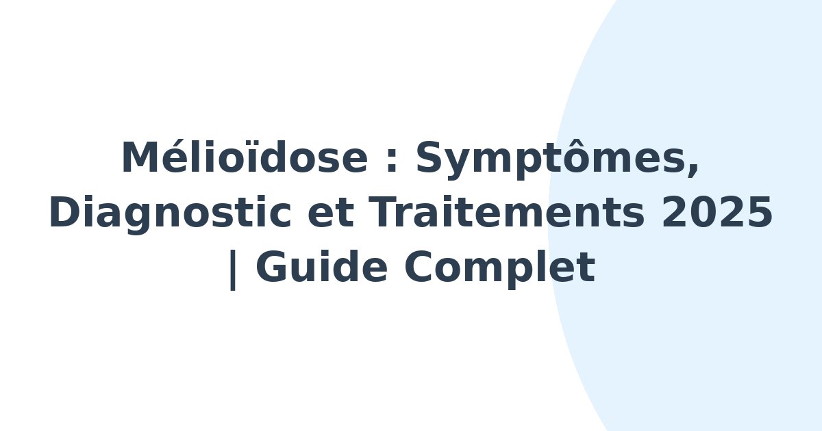 Mélioïdose