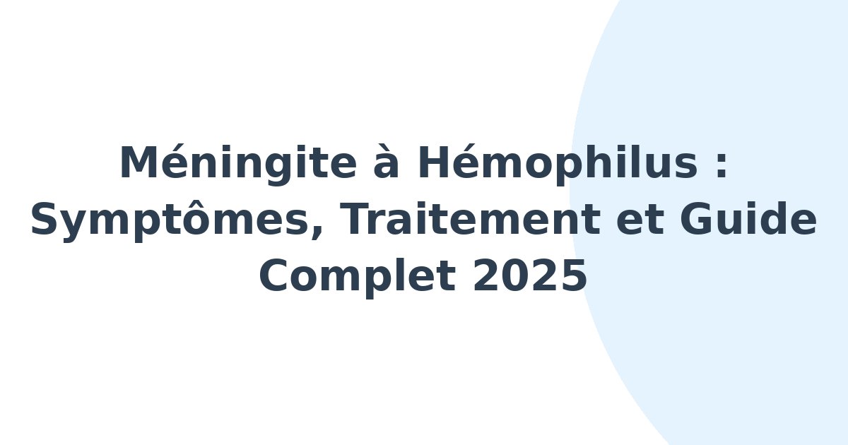 Méningite à hémophilus