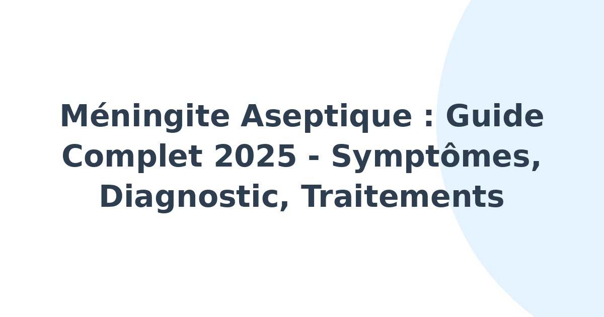 Méningite aseptique