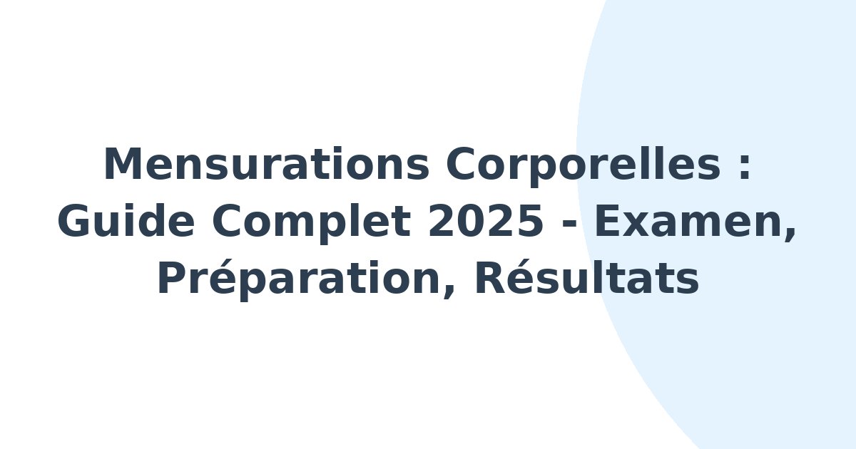 Mensurations corporelles