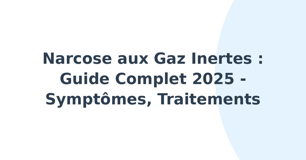 Narcose aux gaz inertes