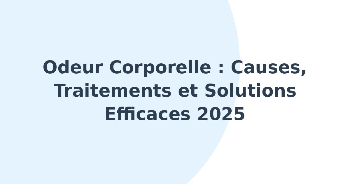 Odeur corporelle