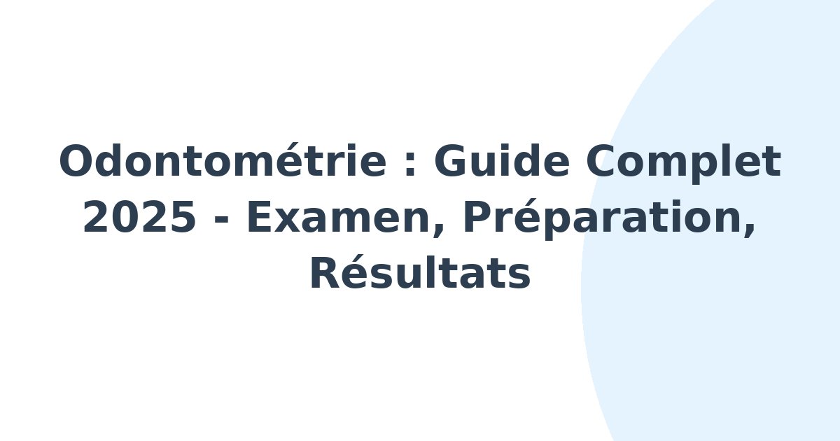 Odontométrie
