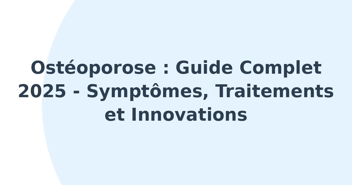 Ostéoporose