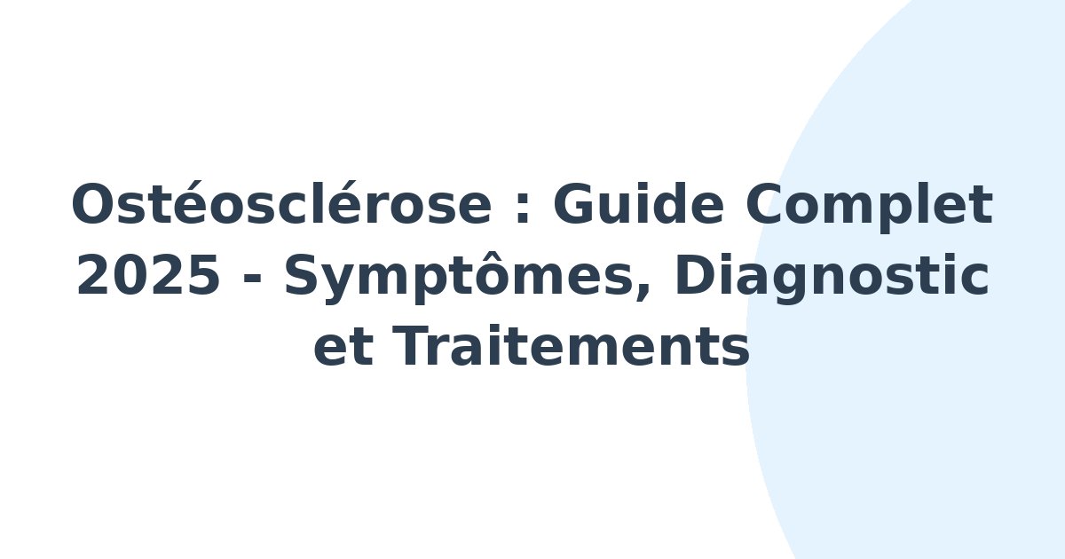Ostéosclérose