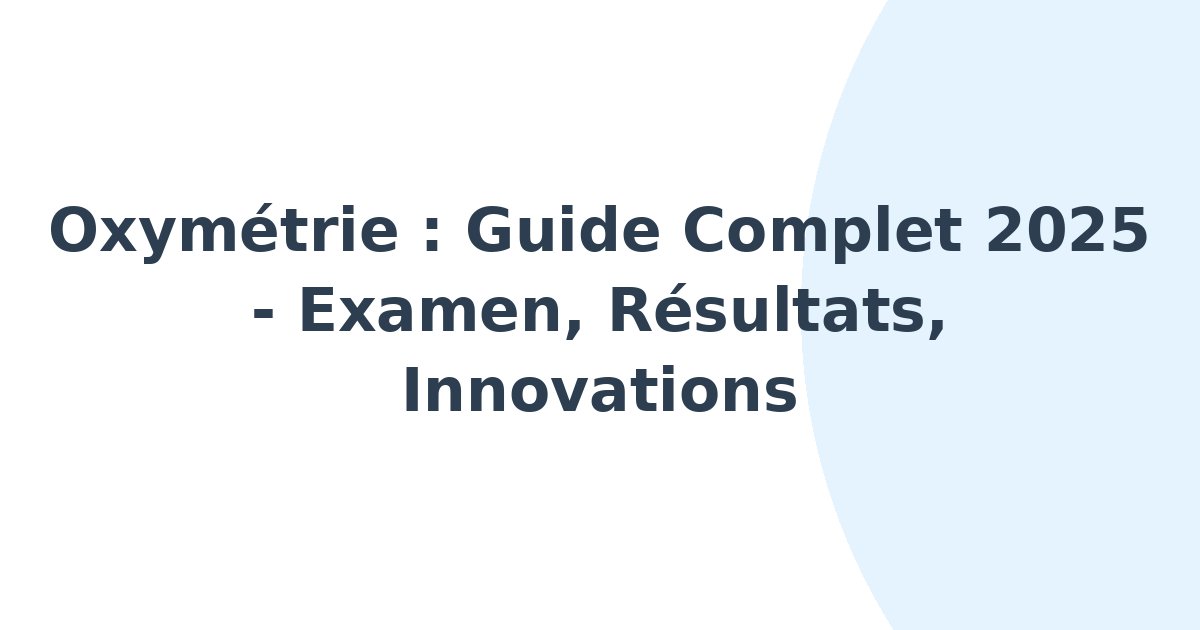 Oxymétrie