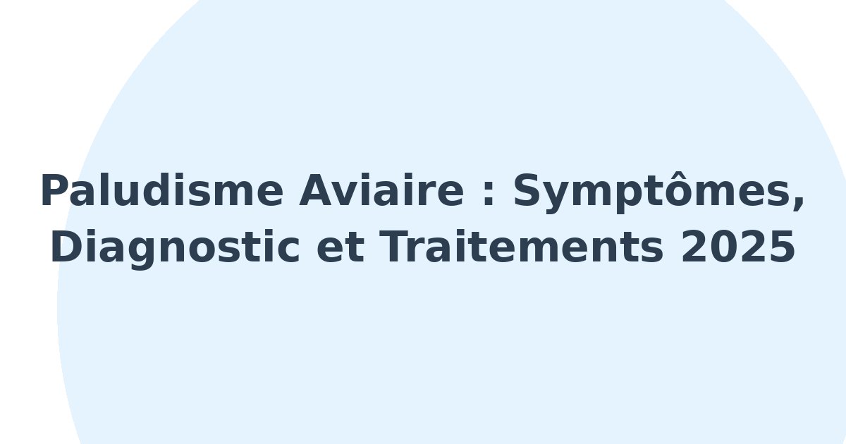 Paludisme aviaire