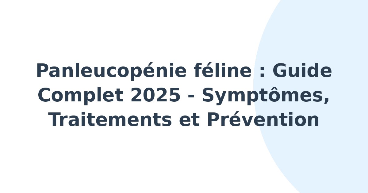 Panleucopénie féline