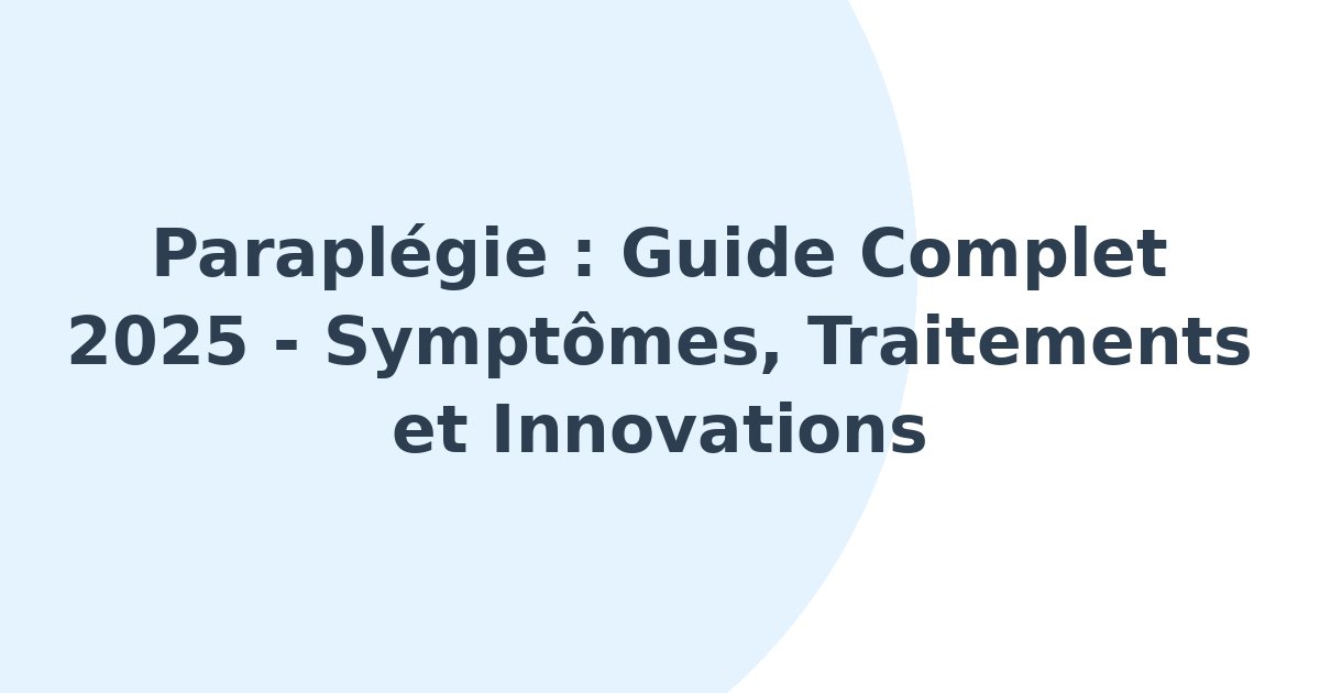 Paraplégie