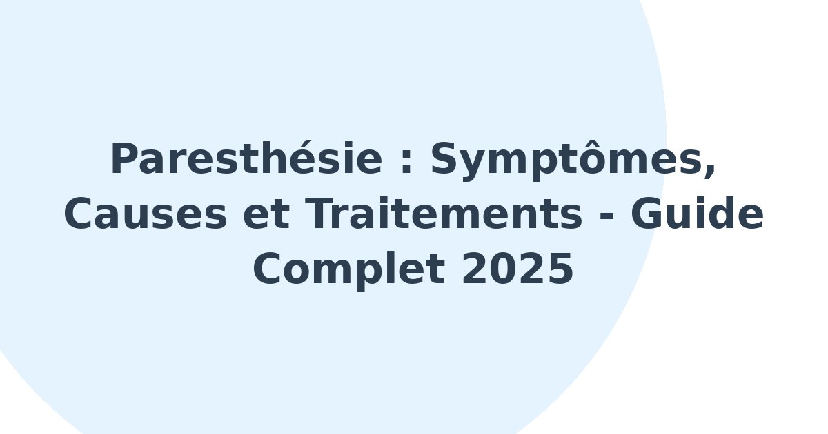 Paresthésie