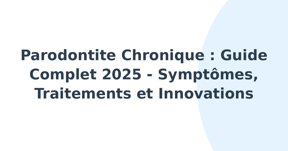 Parodontite chronique