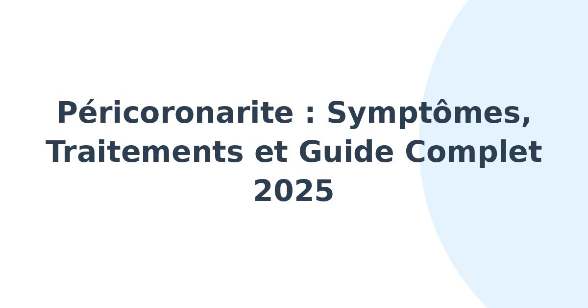 Péricoronarite