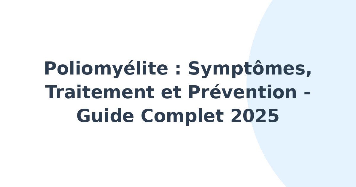 Poliomyélite