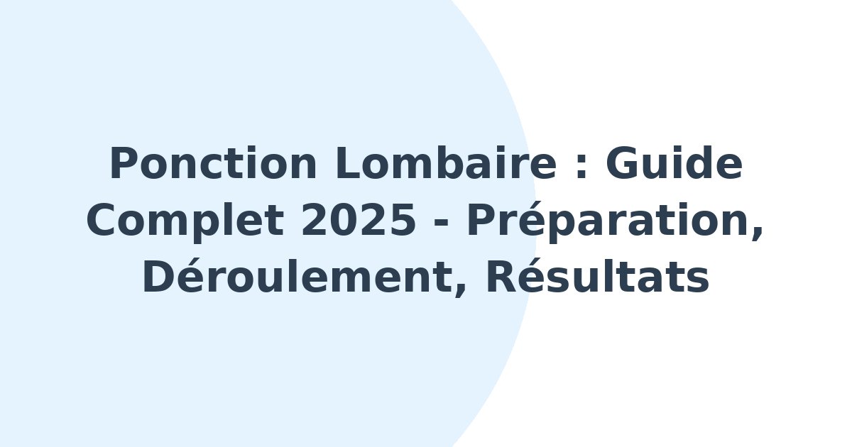 Ponction lombaire