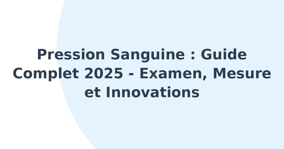 Pression sanguine