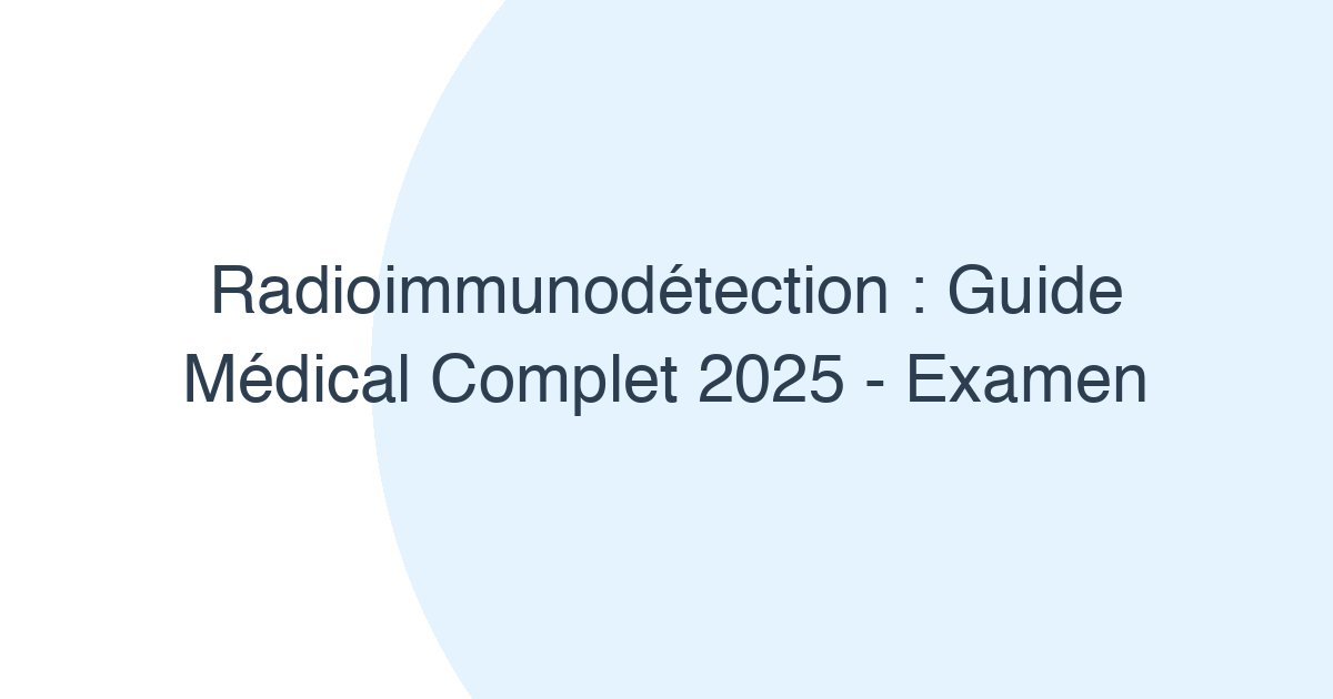 Radioimmunodétection