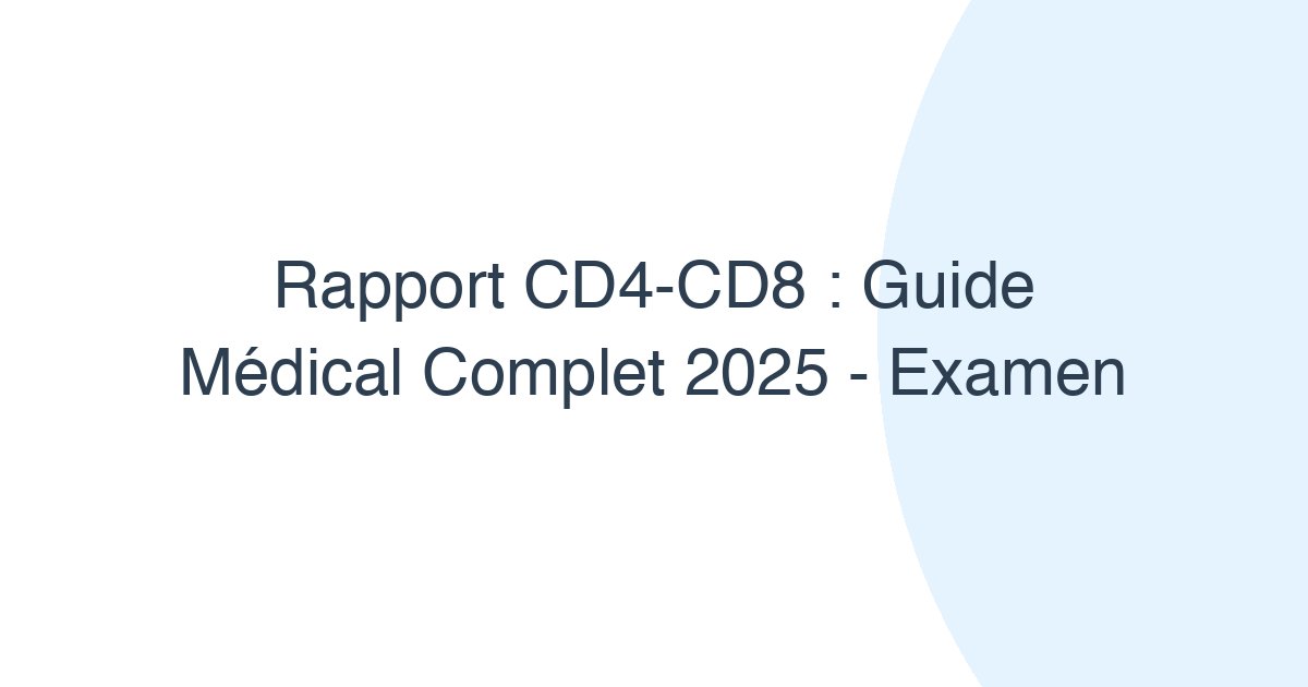 Rapport CD4-CD8