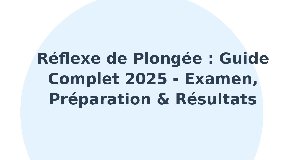 Réflexe de plongée