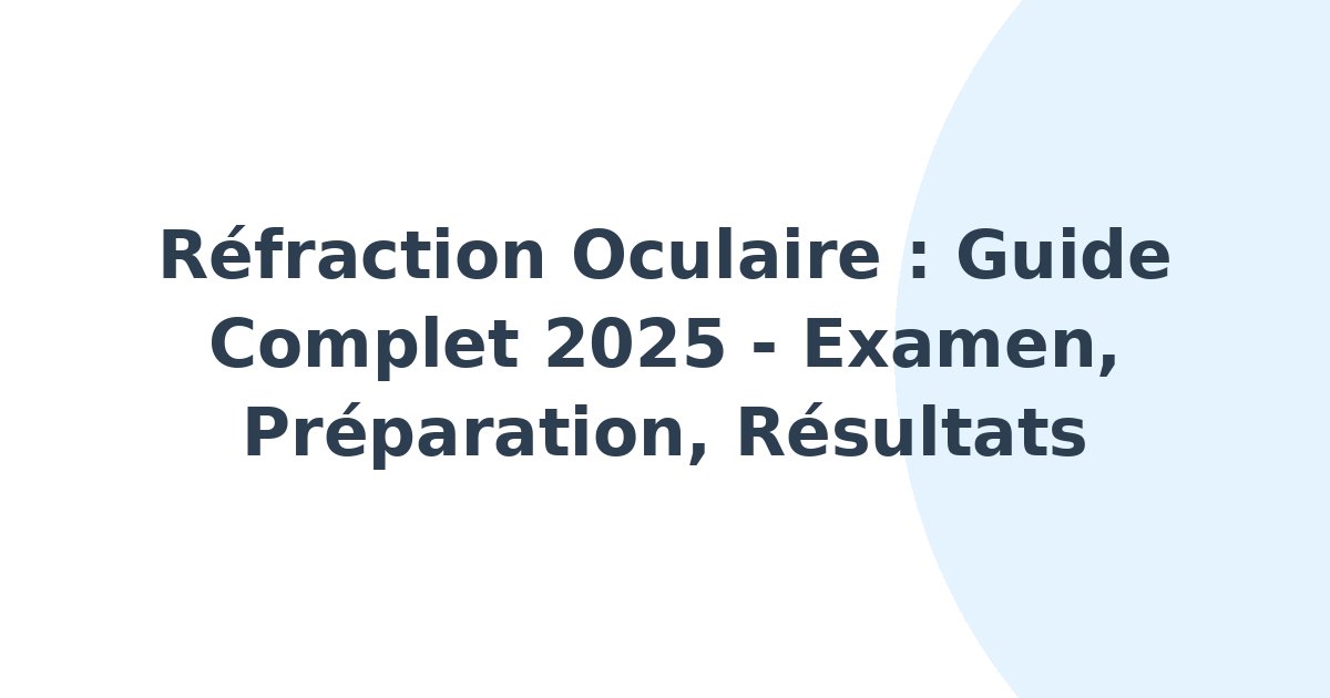 Réfraction oculaire