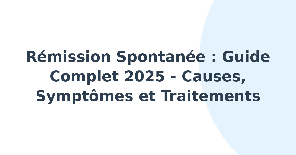 Rémission spontanée