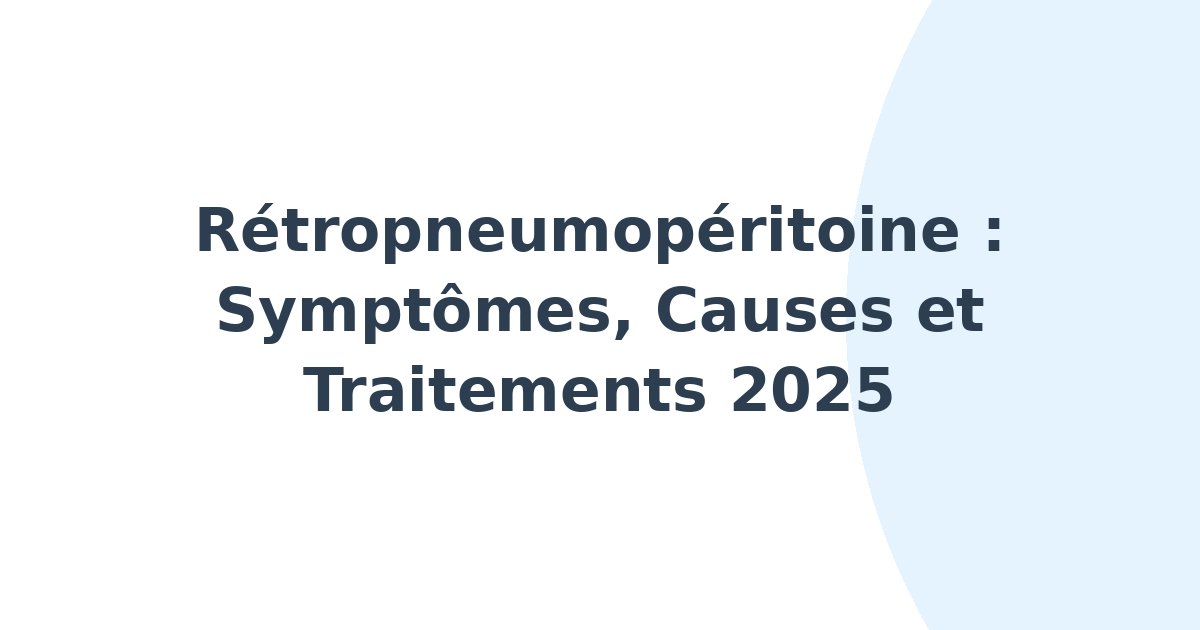 Rétropneumopéritoine