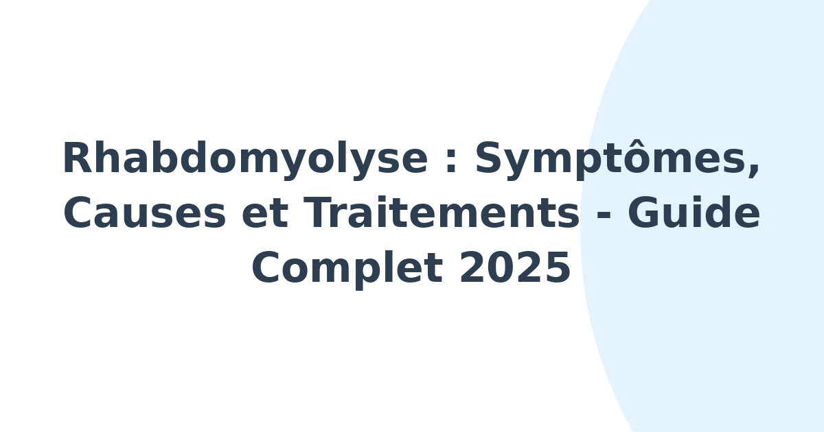 Rhabdomyolyse