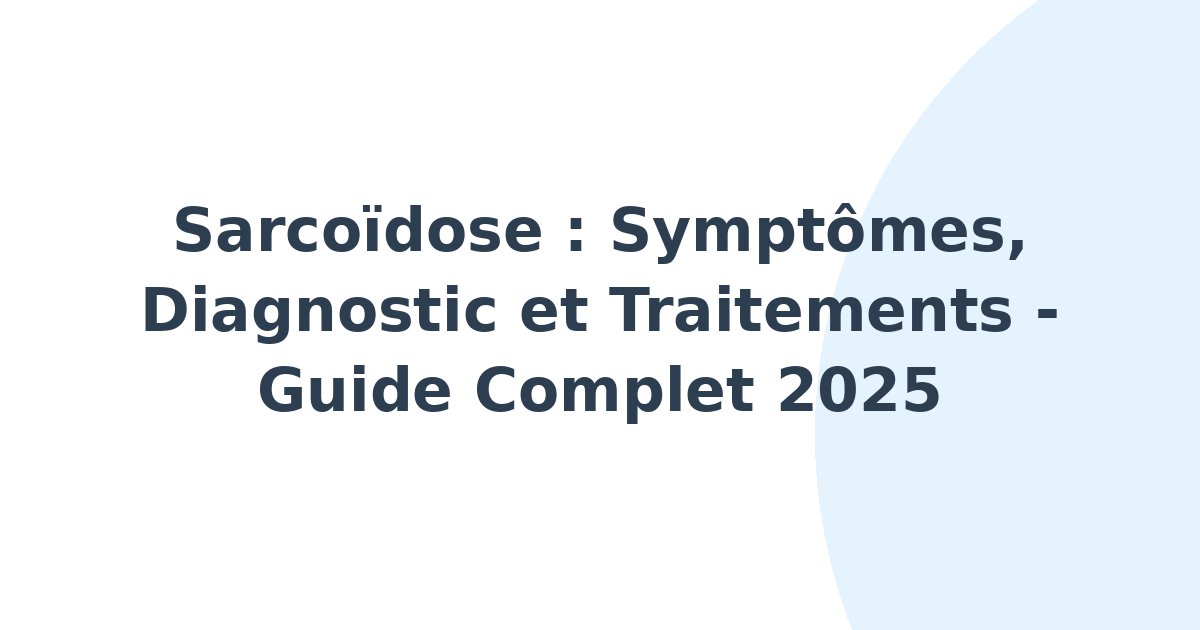 Sarcoïdose