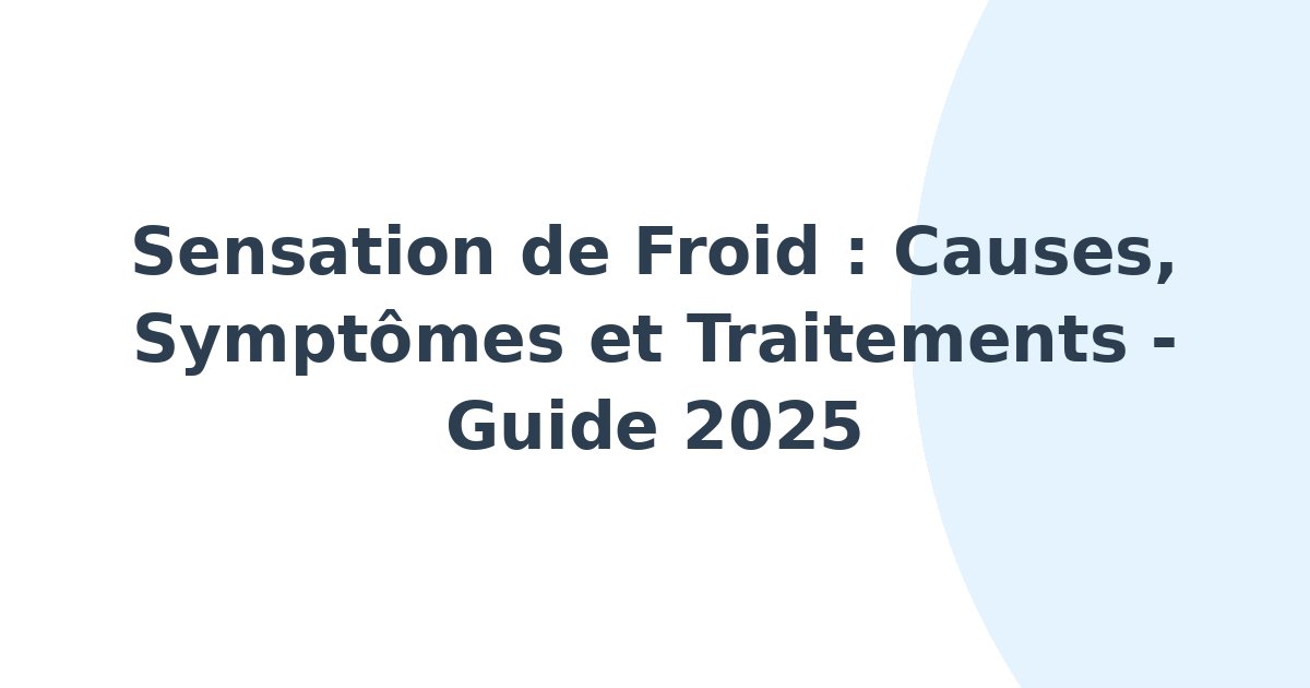 Sensation de froid