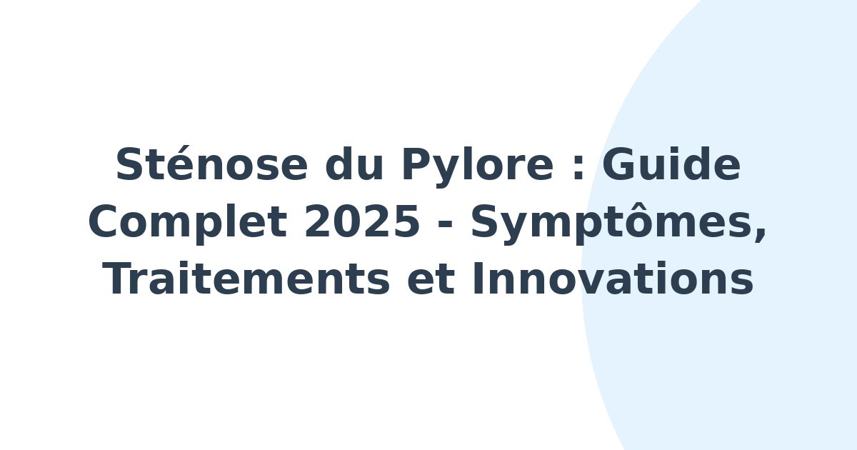 Sténose du pylore