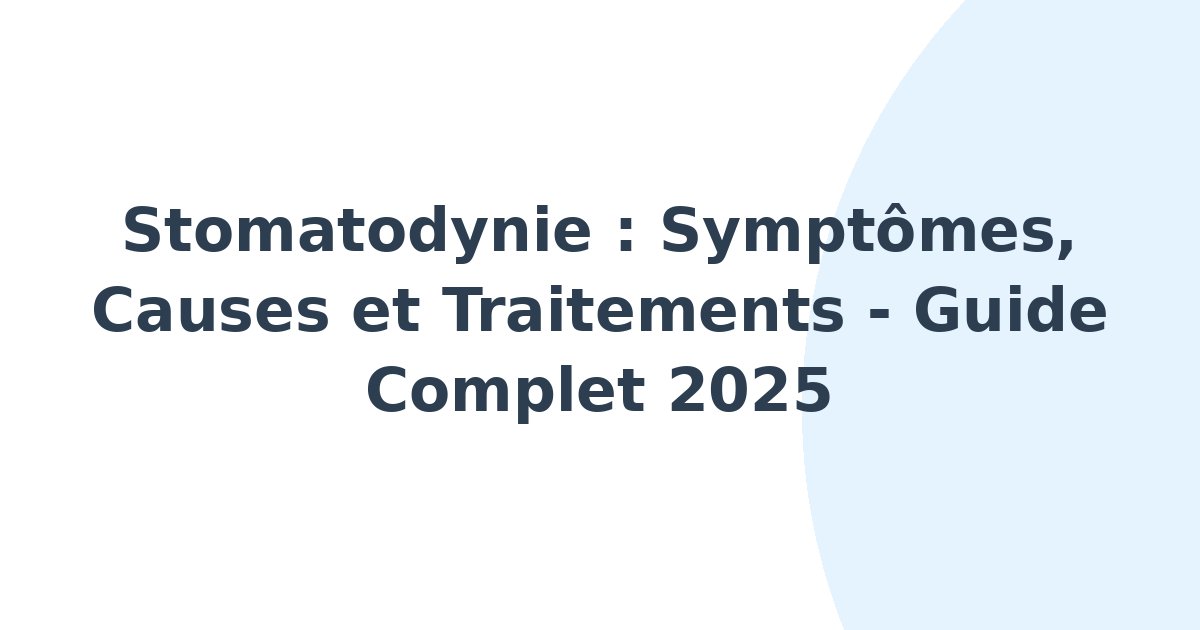 Stomatodynie