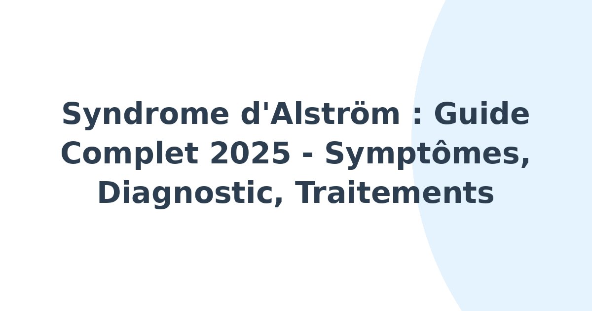 Syndrome d'Alström
