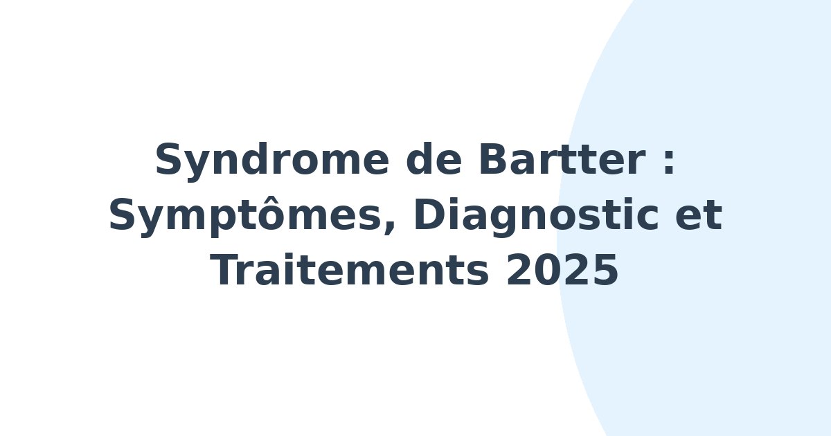Syndrome de Bartter
