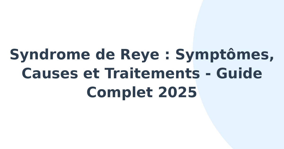 Syndrome de Reye