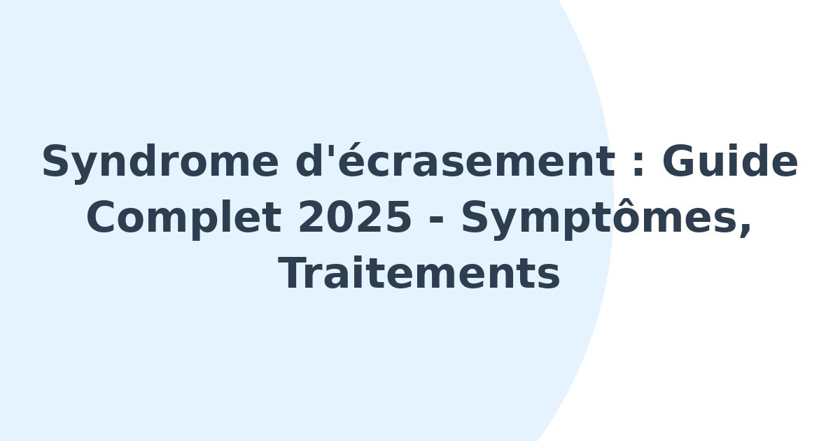 Syndrome d'écrasement