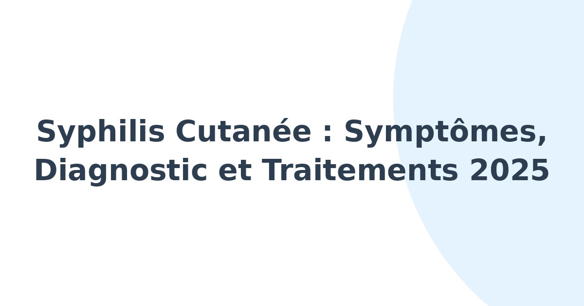Syphilis cutanée
