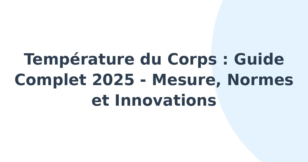 Température du corps