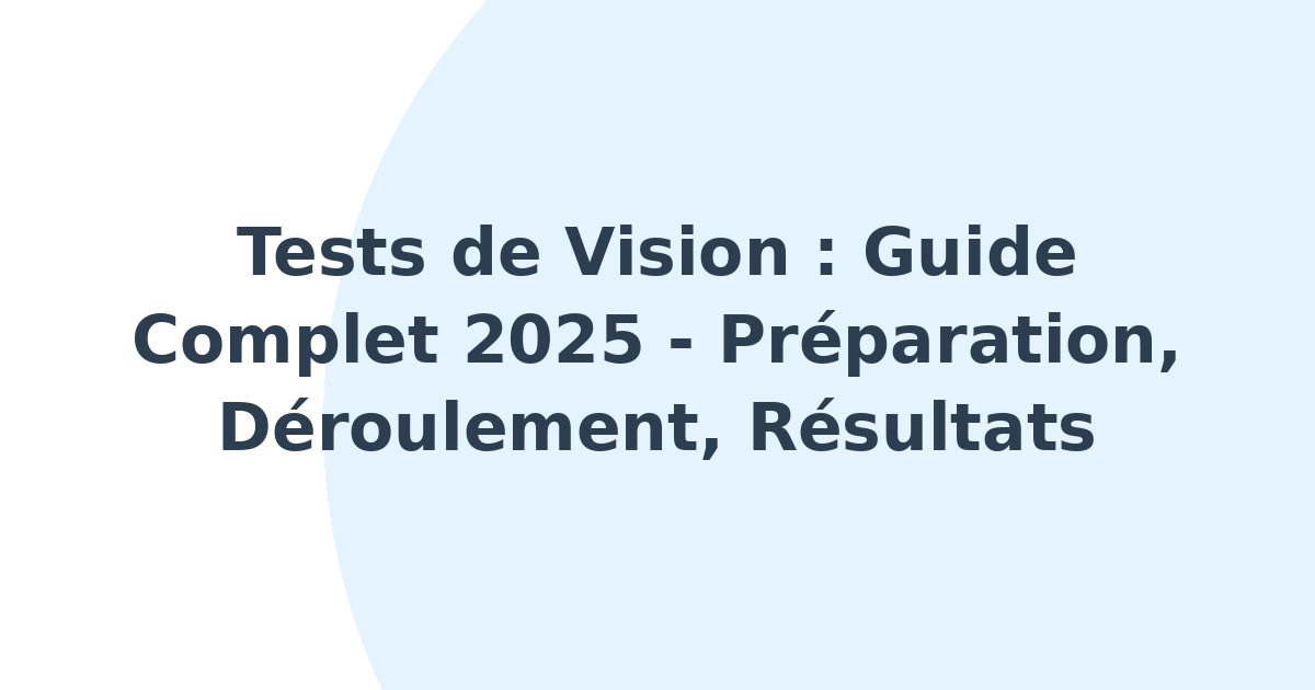 Tests de vision